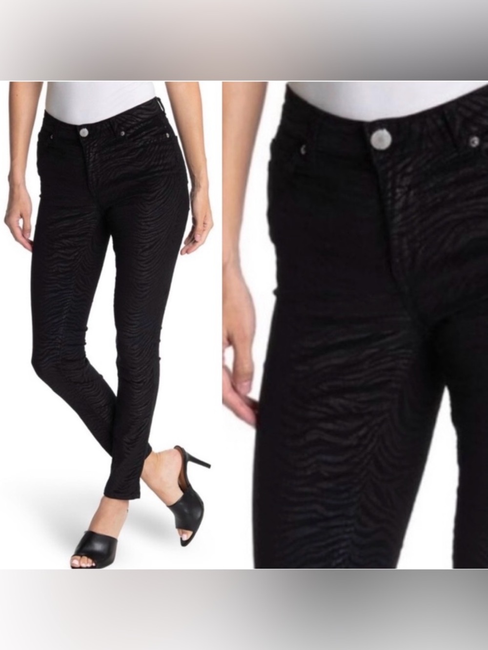 NEW TED BAKER BLACK ZEBRA SKINNY JEANS
Size: 26 Ted Baker London